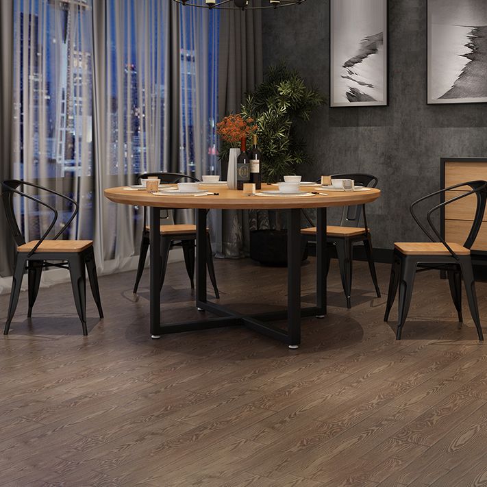 Contemporary 1/4/5/7 Pieces Furniture Round Solid Wood Dining Table Set in Brown Clearhalo 'Dining Room Sets' 'Dining Tables & Seating' 'dining_room_set' 'furn' 'furn_dining_room_set' 'Furniture' 'Kitchen & Dining Furniture' 1200x1200_4a40ca47-a79a-4081-bfdb-f08b851270ac