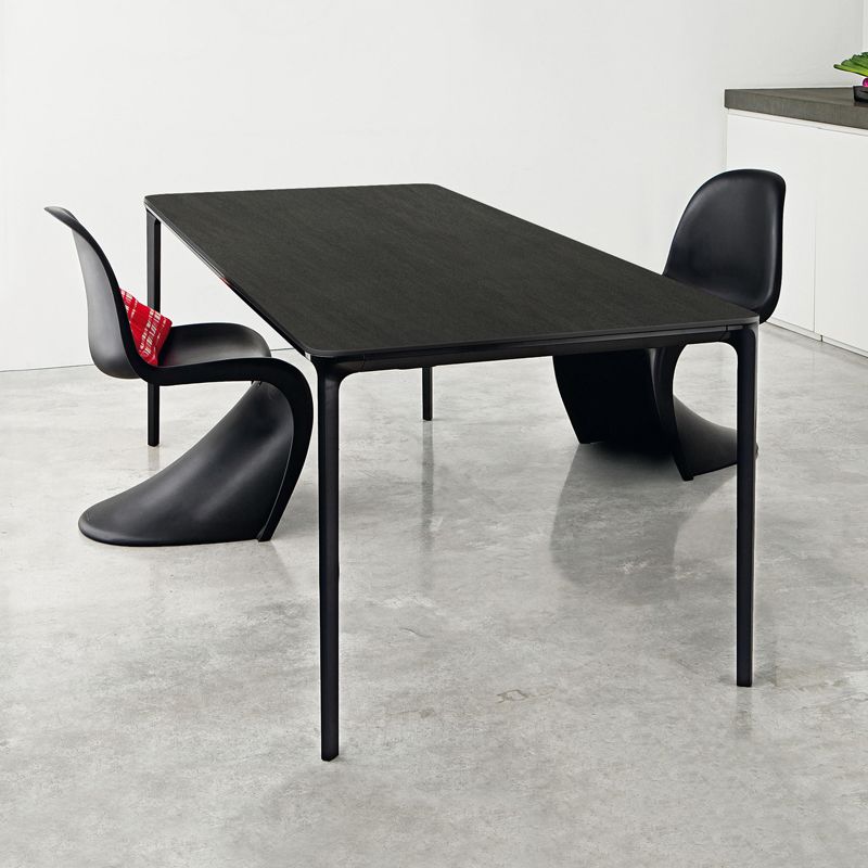 Sintered Stone Dining Table Industrial Style 4 Legs Base Rectangle Table for Home in Black Clearhalo ' dining_table' 'Dining Tables & Seating' 'Dining Tables' 'Furniture' 'furniture_dining_table' 'Kitchen & Dining Furniture' 'kitchen&dining_furn' 'kitchen' 'kitchen_dining_table' 1200x1200_4a41096d-bd18-4fa6-930d-fa9c4f656fd0