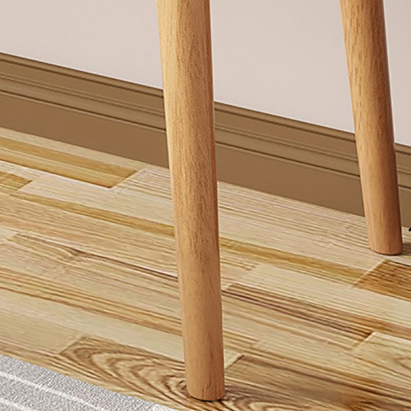 スツール1ドロワーウッドバニティテーブル付きのゴムウッドドレッシングテーブルセット