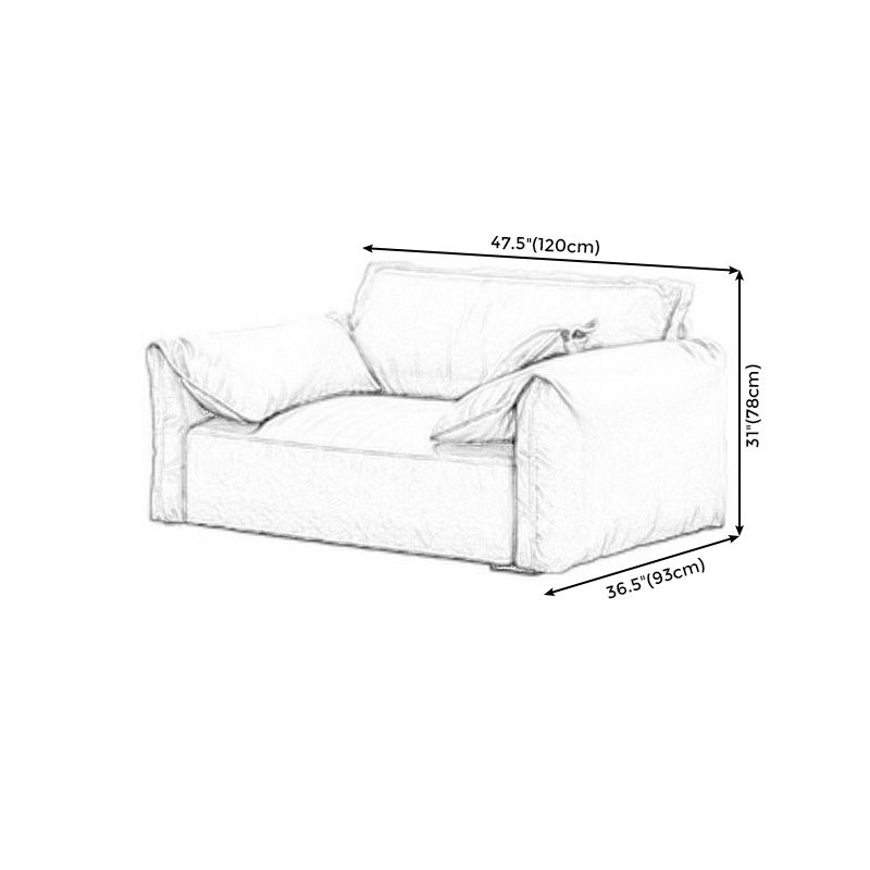 Modern Style with Pillow Armrest and Cushioned Seat Down/cotton Padded White Sofa Clearhalo 'furn' 'furn_sofas' 'Furniture' 'furniture_sofas' 'kitchen' 'kitchen_sofas' 'Living Room Furniture' 'Sofa' 'sofas' 1200x1200_4a4227dd-8546-49b3-81bc-38f956c36533