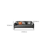 Gray Leather Sofa with Four Legs Contemporary Living Room Seating Clearhalo 'furn' 'furn_sofas' 'Furniture' 'Living Room Furniture' 'Sofa' 'sofas' 1200x1200_4a42f571-a503-4016-b51e-b67c81e9ad73