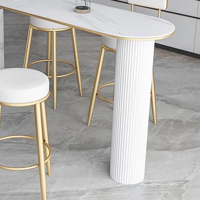 Eiland eigentijdse balk tabel 42-inch hoogte steen top bistro tafel