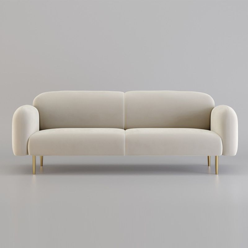 Modern Round Arm Standard Sofa 2/3-seater Metal Legs Sofa for Living Room Clearhalo 'furn' 'furn_sofas' 'Furniture' 'furniture_sofas' 'kitchen' 'kitchen_sofas' 'Living Room Furniture' 'Sofa' 'sofas' 1200x1200_4a435615-07ed-418c-9b7c-d513b2ec87a4
