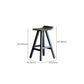 Black Armless Dining Stools Solid Wood Bar Stools with Footrest Clearhalo 'Bar Furniture' 'Bar Stools' 'bar_stools' 'furn' 'furn_bar_stools' 'Furniture' 'Kitchen & Dining Furniture' 1200x1200_4a446397-3b7f-423c-a9b8-c5e2706b59d7