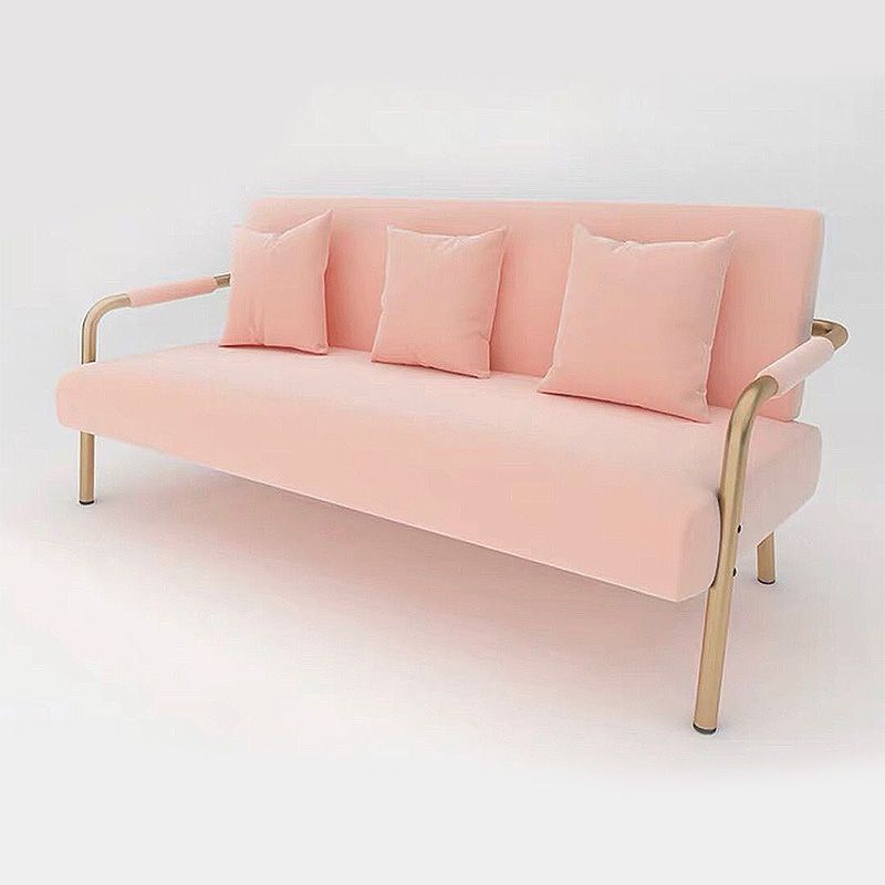 アパート用の3つの枕を備えた現代のグラムソファ22.83 "幅