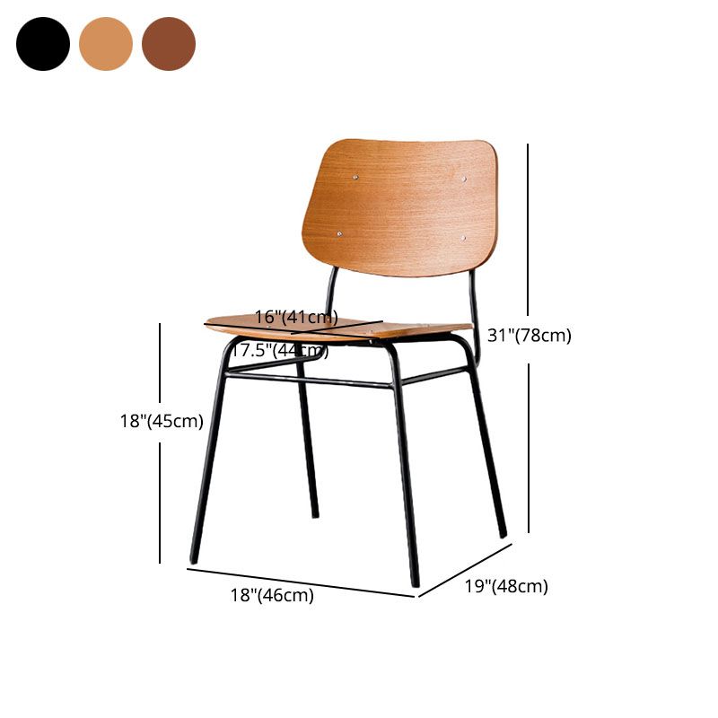 Industrial Style Open Back Armless Dining Chairs Wooden Dining Chairs for Home Clearhalo ' kitchen&dining_furn' 'Dining Chairs' 'Dining Tables & Seating' 'dining_chair' 'furn' 'furn_dining_chair' 'Furniture' 'furniture_dining_chair' 'Kitchen & Dining Furniture' 'kitchen' 1200x1200_4a48d935-b9ce-4855-b885-4597b49f0b26