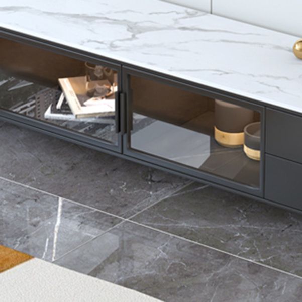 17.75 "W TV Stand Stand Glam -stijl ingesloten opslag tv -console met 4 laden