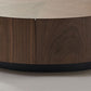Round Wood Cocktail Table Set with 2 Drawers Modern Walnut Coffee Table Clearhalo 'Coffee & Accent Tables' 'Coffee Tables' 'coffee_tables' 'furn' 'furn_coffee_tables' 'Furniture' 'Living Room Furniture' 1200x1200_4a4c100e-93b4-49a5-bf5a-5e59da15c321