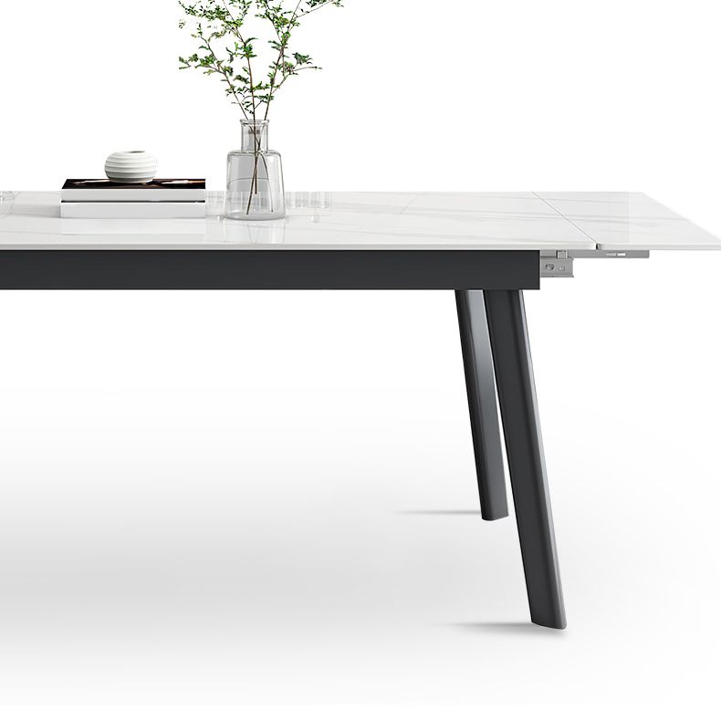 Contemporary 1/2/5/7 Pieces Furniture Rectangle Stone Dining Set in White Clearhalo 'Dining Room Sets' 'Dining Tables & Seating' 'dining_room_set' 'furn' 'furn_dining_room_set' 'Furniture' 'Kitchen & Dining Furniture' 1200x1200_4a4c50a5-789a-4a38-b834-0211db26402c