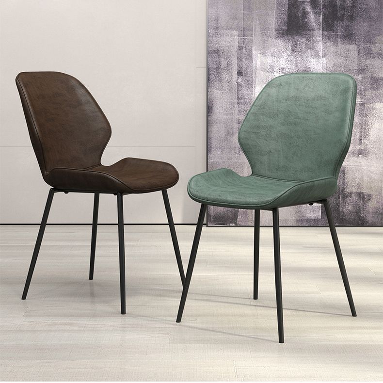 Glam Style Dining Chair PU Leather Dining Room Chair for Indoor Clearhalo 'Dining Chairs' 'Dining Tables & Seating' 'dining_chair' 'furn' 'furn_dining_chair' 'Furniture' 'Kitchen & Dining Furniture' 1200x1200_4a4c9f24-4676-46b2-b28b-f77f5198166e