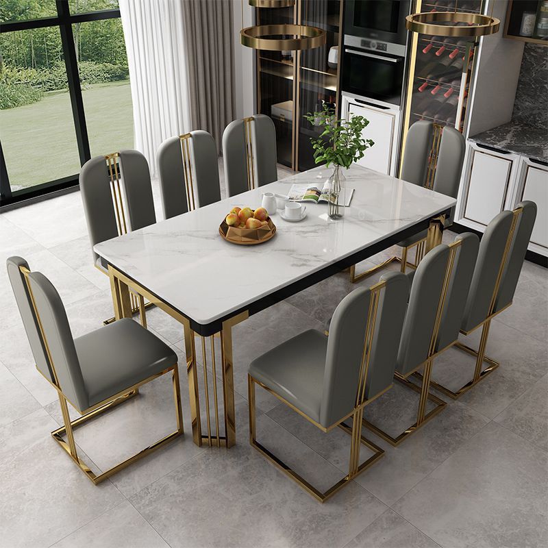 Modern 1/2/7/9 Pieces Dining Set Marble Dining Furniture Set /Separate Items Clearhalo 'Dining Room Sets' 'Dining Tables & Seating' 'dining_room_set' 'furn' 'furn_dining_room_set' 'Furniture' 'furniture_dining_room_set' 'Kitchen & Dining Furniture' 'kitchen&dining_furn' 'kitchen' 1200x1200_4a4f393d-cf4c-4ce9-8eea-f27bd4b489ec
