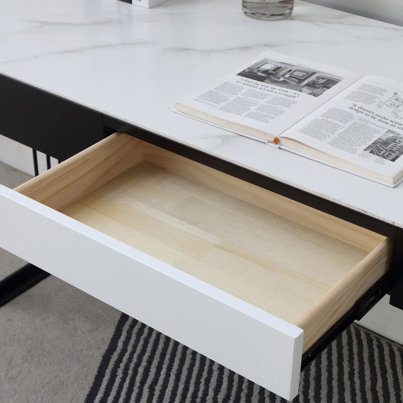 Industriële kantoorbureau rechthoekige secretaris -bureau met metalen benen