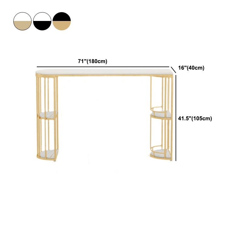 Indoor Oval Pub Dining Set 1/2/3 Pieces Stone and Metal Pub Set with Storage Clearhalo 'Bar Furniture' 'furn' 'furn_home_bar_bar_sets' 'Furniture' 'Home Bars & Bar Sets' 'home_bar_bar_sets' 'Kitchen & Dining Furniture' 1200x1200_4a512764-b90f-4fec-bed9-c395dc39a11f