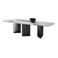 Silver Base Dinner Room Kitchen Table Contemporary Dining Table