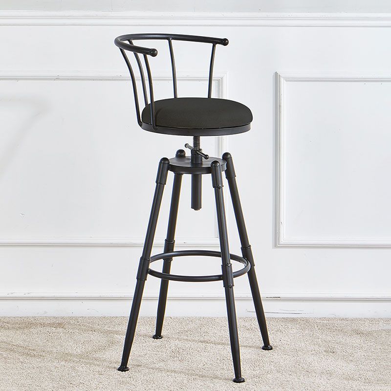 Industrial Style Bar-stool Metal 4 Legs Round Seat Barstool for Kitchen Bar Clearhalo 'Bar Furniture' 'Bar Stools' 'bar_stools' 'furn' 'furn_bar_stools' 'furniture_bar_stools' 'Kitchen & Dining Furniture' 'kitchen&dining_furn' 'kitchen' 'kitchen_furn' Furniture' 1200x1200_4a53dea3-7116-4c69-b90a-8fe2bc170569