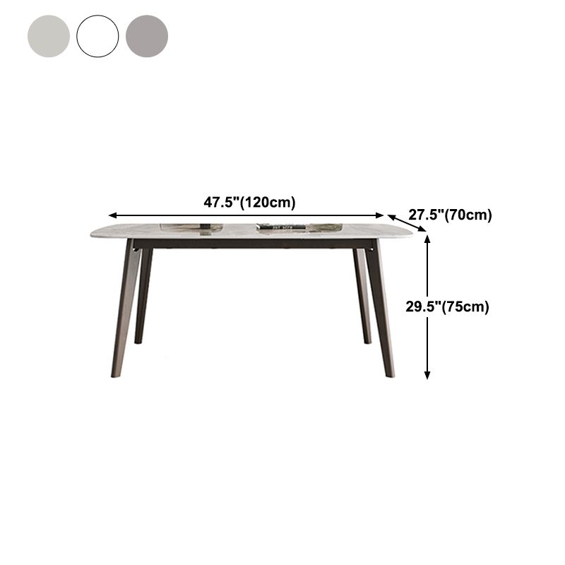 Contemporary Sintered Stone Dining Table Solid Wood Dining Table with 4 Legs Clearhalo 'Dining Tables & Seating' 'Dining Tables' 'dining_table' 'furn' 'furn_dining_table' 'Furniture' 'furniture_dining_table' 'Kitchen & Dining Furniture' 'kitchen' 'kitchen_dining_table' 1200x1200_4a5405ff-c5e7-4e9c-8fb2-7788dd608af2