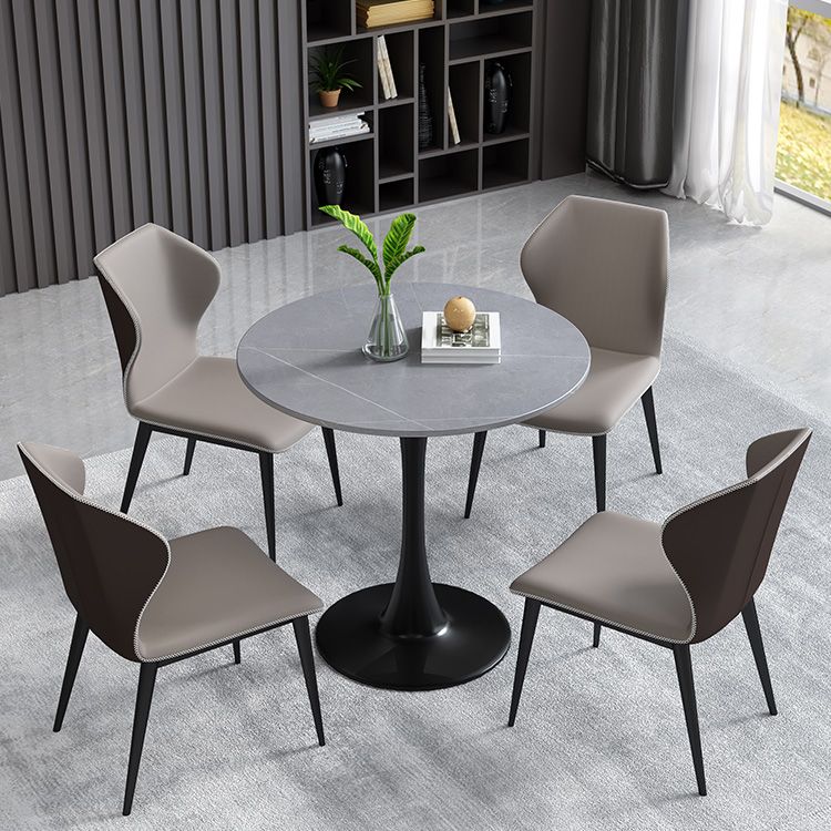 Simplicity Round Dining Room Table Sintered Stone Table with Tulip Base Clearhalo ' dining_table' 'Dining Tables & Seating' 'Dining Tables' 'furn' 'furn_dining_table' 'Furniture' 'furniture_dining_table' 'Kitchen & Dining Furniture' 'kitchen&dining_furn' 'kitchen' 'kitchen_dining_table' 1200x1200_4a55e8e9-4c03-4bb9-88bc-80201a70f268