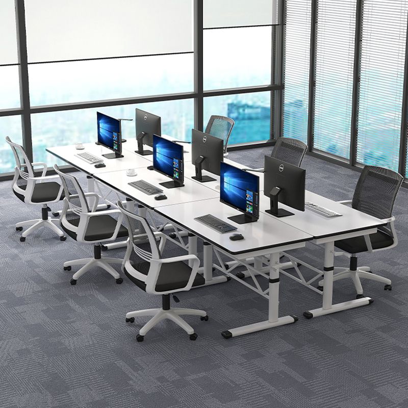 Modern Office Desk Manufactured Wood Adjustable Height Writing Desk Clearhalo 'furn' 'furn_office_desk' 'Furniture' 'Office Desks' 'Office Furniture' 'office_desk' 1200x1200_4a567aea-a232-4e70-b9ac-e6632fe5831e