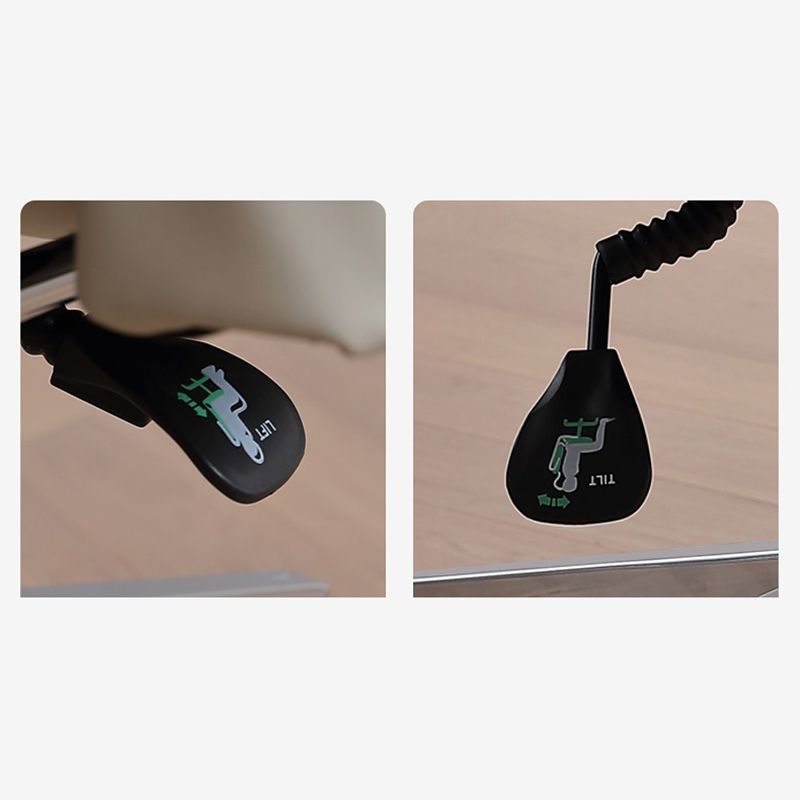 Silla moderna de gerente de brazos fijos Silla ajustable en altura con ruedas