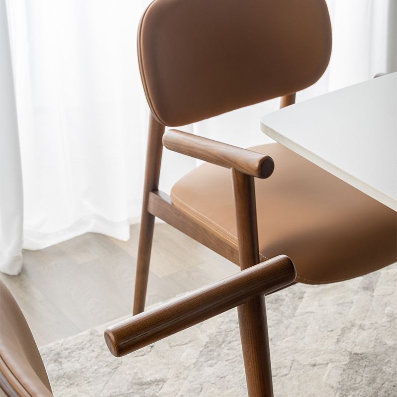 Dining Room Arm Dining Chair Home Modern Solid Wood Dining Chair Clearhalo 'Dining Chairs' 'Dining Tables & Seating' 'dining_chair' 'furn' 'furn_dining_chair' 'Furniture' 'Kitchen & Dining Furniture' 1200x1200_4a595a23-b7b9-4709-969b-d925950de40c