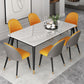 Glam Style Sintered Stone Dining Set Round 1/4/5/7 Pieces Dining Set