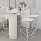 Stone Bar Dining Table Modern Oval Bar Table with Double Pedestal for Kitchen Dining Room Clearhalo 'Bar Furniture' 'Bar Tables' 'bar_tables' 'furn' 'furn_bar_tables' 'Furniture' 'furniture_bar_tables' 'Kitchen & Dining Furniture' 1200x1200_4a5c0b84-1de1-40e2-9abf-05d801d759ed