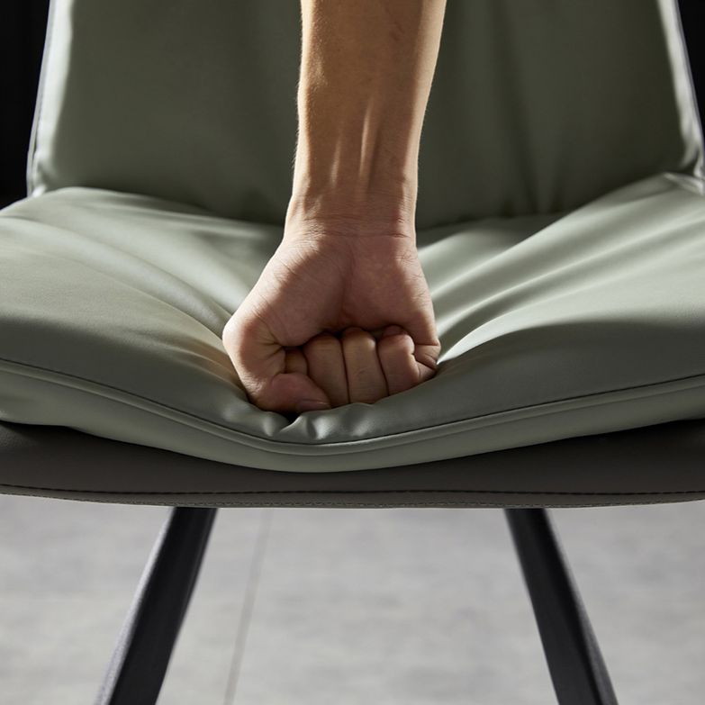 Contemporary Style Metal Dining Chair Dining Armless Side Chair for Kitchen Clearhalo ' kitchen&dining_furn' 'Dining Chairs' 'Dining Tables & Seating' 'dining_chair' 'furn' 'furn_dining_chair' 'Furniture' 'furniture_dining_chair' 'Kitchen & Dining Furniture' 'kitchen' 1200x1200_4a5daf16-43a3-4e3c-b1c0-2f404fcf2d4d