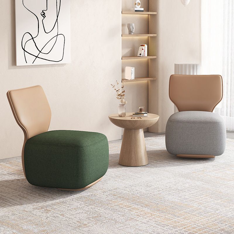 Industrial Upholstered Accent Chair Leather Tight Back Armless Chair Clearhalo 'Accent Chairs' 'accent_chairs' 'Chairs & Seating' 'furn' 'furn_accent_chairs' 'Furniture' 'Living Room Furniture' 1200x1200_4a5efdf4-7c35-4ded-8d44-2126e3ac864e