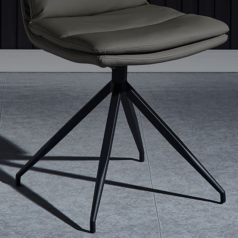 Scandinavian Upholstered Dining Chairs Solid Back Armless Side Chairs for Home Use Clearhalo ' kitchen&dining_furn' 'Dining Chairs' 'Dining Tables & Seating' 'dining_chair' 'furn' 'furn_dining_chair' 'Furniture' 'furniture_dining_chair' 'Kitchen & Dining Furniture' 'kitchen' 1200x1200_4a5f07ac-8984-4b49-ad74-101b3f179a08