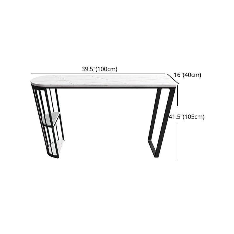 Stone Bar Dining Table ModernOval Bar Table with Sled for Dining Room Clearhalo 'Bar Furniture' 'Bar Tables' 'bar_tables' 'furn' 'furn_bar_tables' 'Furniture' 'furniture_bar_tables' 'Kitchen & Dining Furniture' 1200x1200_4a60e2fd-757a-4d1a-9206-e718124f3b07