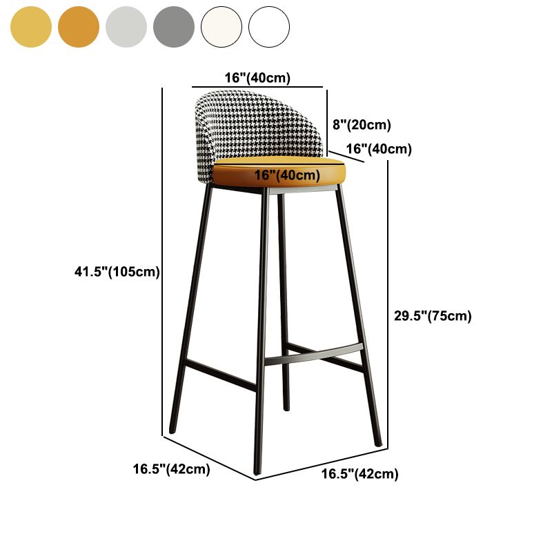 Bucket Low Back Bar Stool Leather Modern Counter Height Stools for Kitchen Clearhalo 'Bar Furniture' 'Bar Stools' 'bar_stools' 'furn' 'furn_bar_stools' 'Furniture' 'furniture_bar_stools' 'Kitchen & Dining Furniture' 1200x1200_4a632106-8a87-4dce-9fda-729d68eae16f