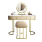 Glam 29.52 " H Slate Top Vanity Stool with Drawers Dressing Table Clearhalo 'Bedroom Furniture' 'furn' 'furn_makeup_vanities' 'Furniture' 'Makeup Vanities' 'makeup_vanities' 1200x1200_4a63a182-ab54-408d-a7f8-3a7c1f209b0b