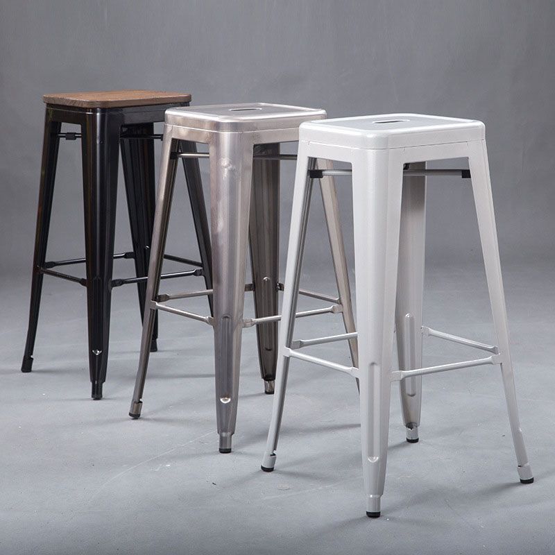 Industrial Style Armless Barstool Iron Counter Stools for Coffee Shop Clearhalo 'Bar Furniture' 'Bar Stools' 'bar_stools' 'furn' 'furn_bar_stools' 'furniture_bar_stools' 'Kitchen & Dining Furniture' 'kitchen&dining_furn' 'kitchen' 'kitchen_furn' Furniture' 1200x1200_4a65ebf8-5395-488e-a096-8deb732846ee