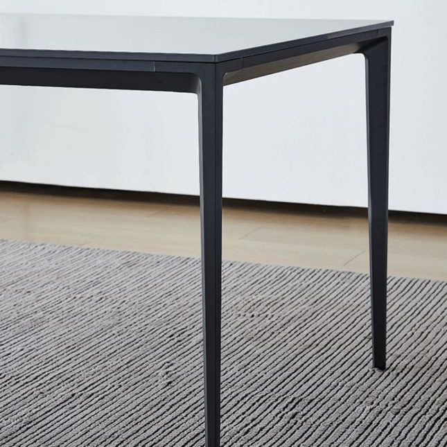 Modern 1/4/5/7 Pieces Furniture Sintered Stone Dining Set in Black