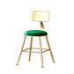 Nordic Style Backrest Counter Stool Iron Cafe Bar Stool with Velvet Cushion and Pedal Clearhalo 'Bar Furniture' 'Bar Stools' 'bar_stools' 'furn' 'furn_bar_stools' 'Furniture' 'furniture_bar_stools' 'Kitchen & Dining Furniture' 1200x1200_4a688df0-6e4e-42c8-81e7-c77902f9219d