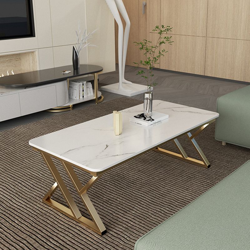 Modern Trestle Coffee Table SlateRectangle Coffee or End Table Clearhalo 'Coffee & Accent Tables' 'Coffee Tables' 'coffee_tables' 'furn' 'furn_coffee_tables' 'Furniture' 'Living Room Furniture' 1200x1200_4a68aa85-2841-4ca8-b5b5-21d15462ee56