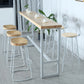 Houten indoor voetsteun pubtafel moderne bistro barhoogte cocktailtafel