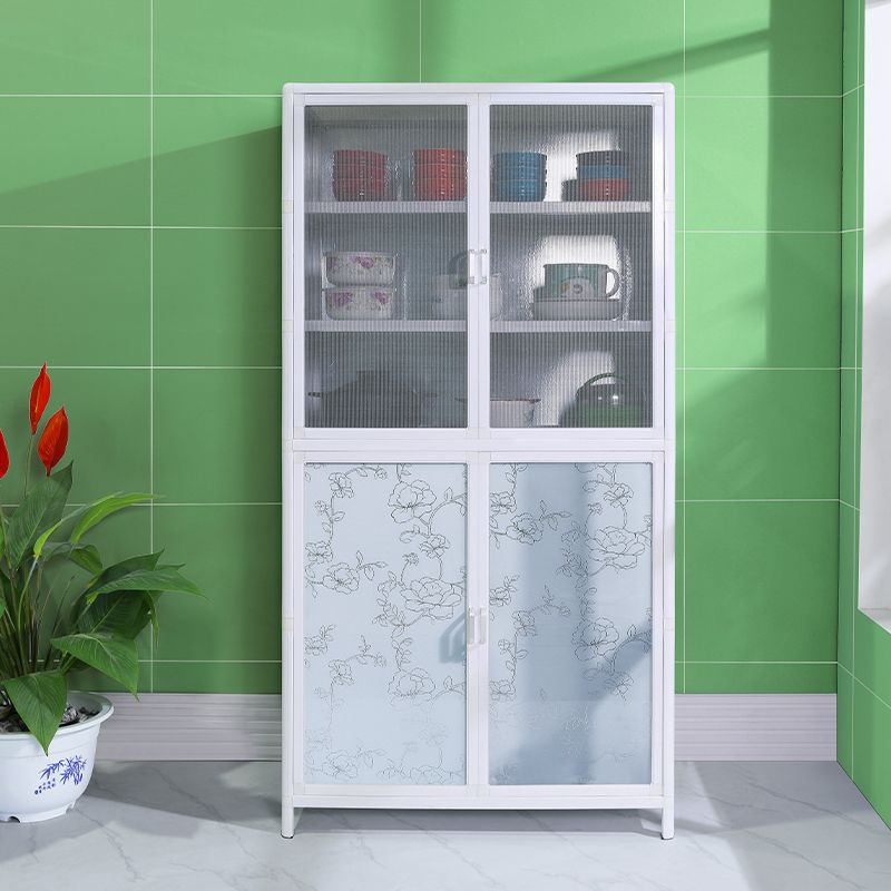 Sideboard in acciaio inossidabile in acciaio inossidabile in vetro temperato per cucina