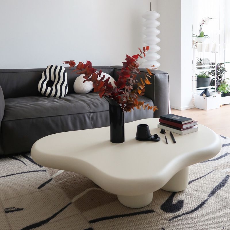 Solid Wood 4 Legs Coffee Table Minimalist Modern Coffee Table Clearhalo 'Coffee & Accent Tables' 'Coffee Tables' 'coffee_tables' 'furn' 'furn_coffee_tables' 'Furniture' 'Living Room Furniture' 1200x1200_4a69f238-11f2-446d-8498-a537f33d3492