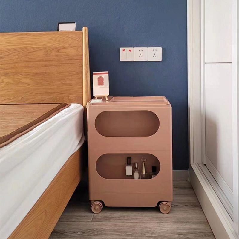 Modern Plastic/Wood 2/4 -Drawer, 3/4 - Plank Nightstand 20.9 "/29.1" Tall Nightstand