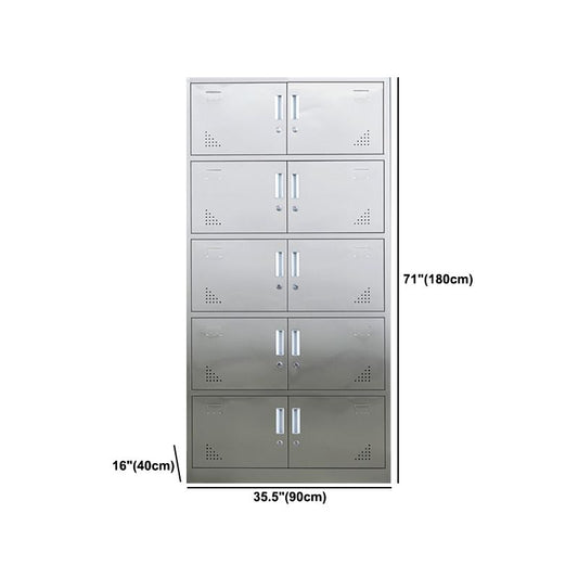Metal Industrial Cabinet for Bathroom Steel Storage Cabinet with Hinged Door Clearhalo 'Armoires & Wardrobes' 'armoires_wardrobes' 'Bedroom Furniture' 'furn' 'furn_armoires_wardrobes' 'Furniture' 1200x1200_4a6b02b3-5580-44e6-a224-af0e37f0c80f