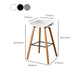 Salon contemporain Jois de bois tabouret de bar arrière basse avec repose-pied