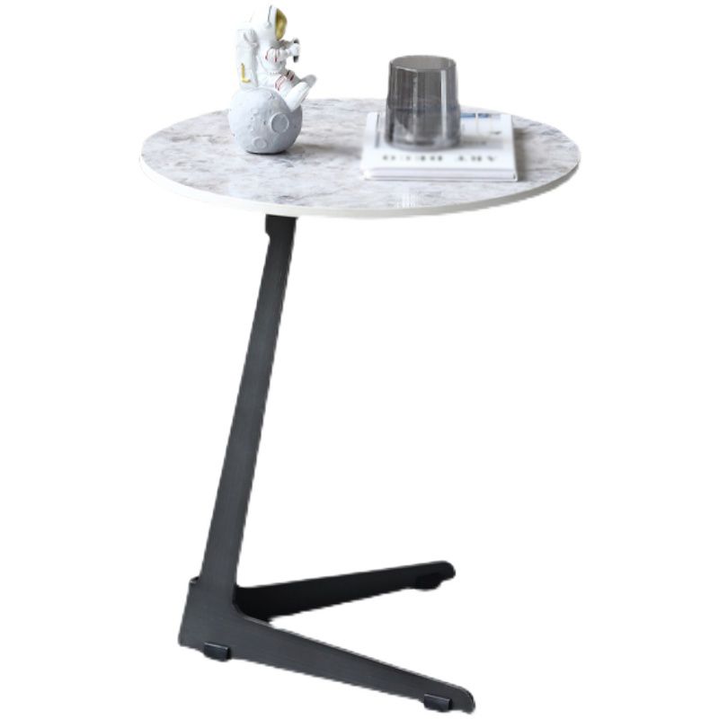 1 tavolino in ardeggiatura a piedistallo singolo per soggiorno con gambe in acciaio