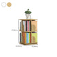 Contemporary Wooden Bookcase Closed Back Shelf Bookcase with Caster