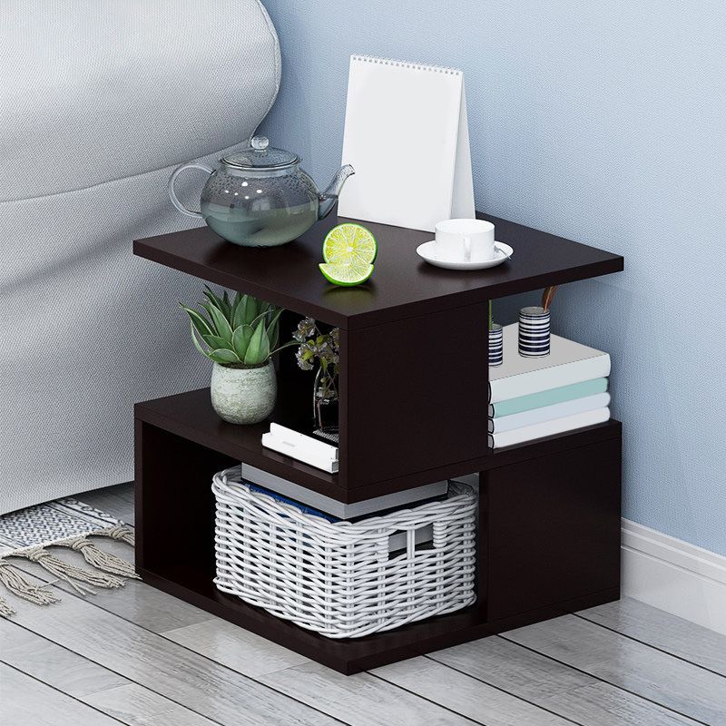 Wooden Craft Wood-based Panel with Wheel Base in Black/wood Color Side Table Clearhalo 'Coffee & Accent Tables' 'End & Side Tables' 'end_side_table' 'end_side_tables' 'furn' 'furn_end_side_tables' 'Furniture' 'furniture_end_side_table' 'Living Room Furniture' 1200x1200_4a6f13e9-4bb3-4d92-9f74-b56b48e1cdd2