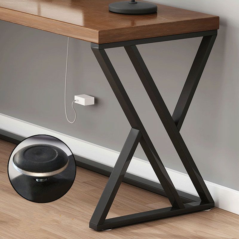 L-Shape Solid Wood Writing Desk Contemporary Brown Office Desk Clearhalo 'furn' 'furn_office_desk' 'Furniture' 'Office Desks' 'Office Furniture' 'office_desk' 1200x1200_4a70e782-7ad9-4cc1-b2ee-05e1c7b3bfd2