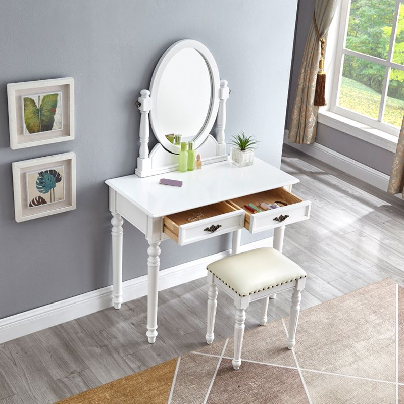 Traditional Vanity Dressing Table Set Solid Wood Make-up Vanity Clearhalo 'Bedroom Furniture' 'furn' 'furn_makeup_vanities' 'Furniture' 'Makeup Vanities' 'makeup_vanities' 1200x1200_4a71ed2e-a6e9-4b2a-bdf2-db996efec235