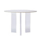 Table en pierre moderne, Table de salle à manger ronde à 3 pieds pour cuisine