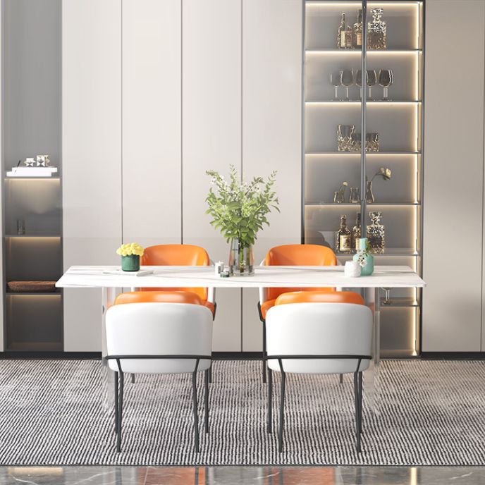 Modern Stone Top Dining Table Set 1/2/5 Pieces Dinette Set for Kitchen Clearhalo 'Dining Room Sets' 'Dining Tables & Seating' 'dining_room_set' 'furn' 'furn_dining_room_set' 'Furniture' 'Kitchen & Dining Furniture' 1200x1200_4a73ba51-873f-42ba-aeb1-ddd80b2c1aa0