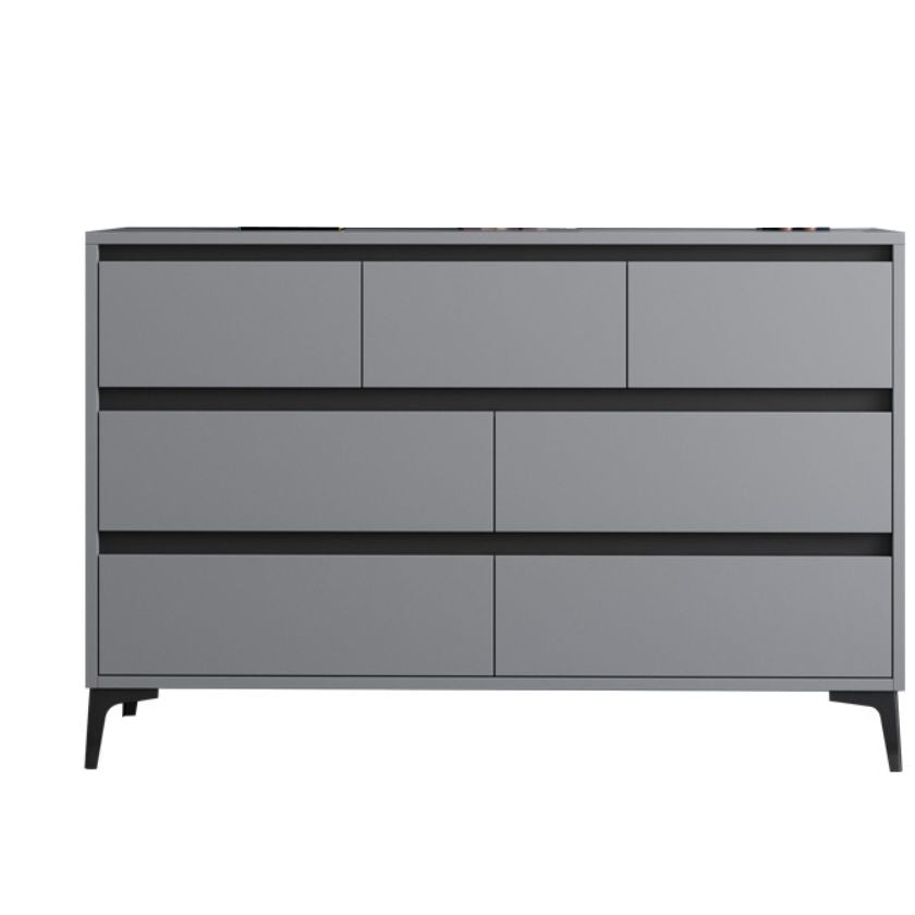 Contemporary Horizontal Double Dresser Wood Storage Chest Dresser for Bedroom Clearhalo 'Bedroom Furniture' 'Dressers & Chests' 'dressers_chests' 'furn' 'furn_dressers_chests' 'Furniture' 1200x1200_4a74e020-76ed-4afc-9099-706a86caa0f2
